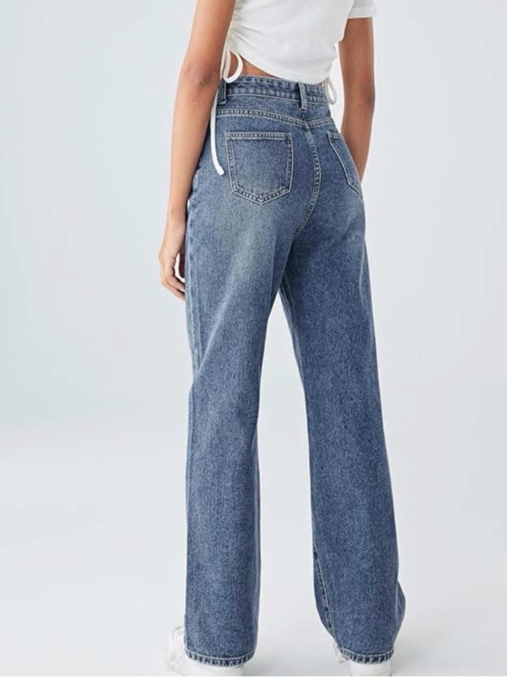 Cider High Waist Boyfriend Wide Leg Jeans